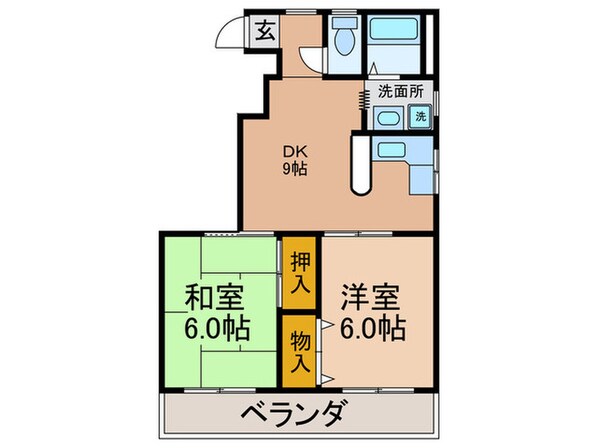 パ－クサイドブル－ムの物件間取画像